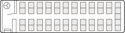 大型バス 49人乗り 見取り図